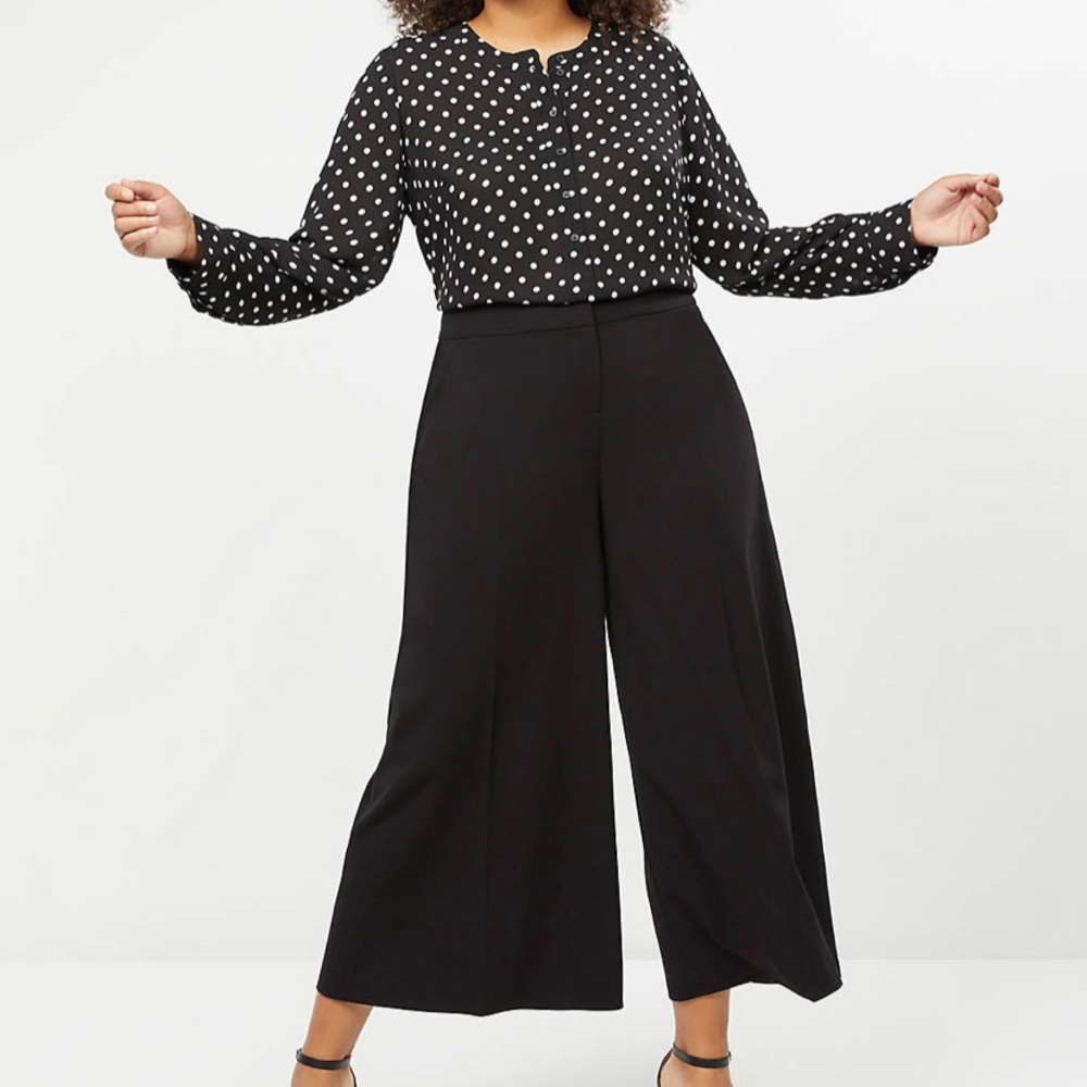 Allie Tailored Stretch Wide Leg Crop